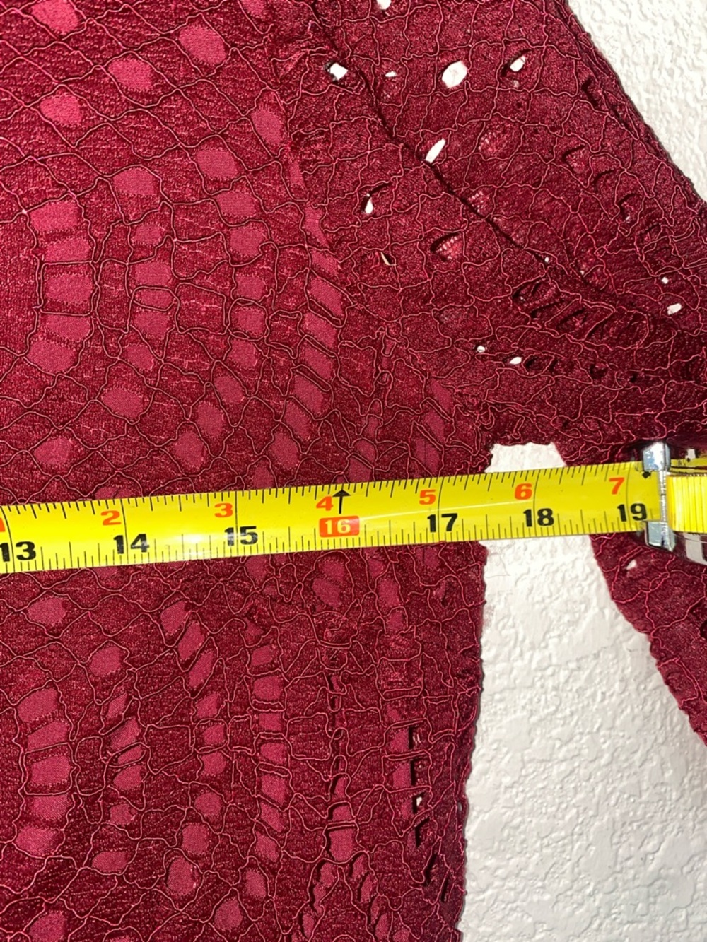 🛍️ NWT J. Crew Dress Size 0 Lace Overlay 3/4 Sleeve Red Burgundy! - Picture 10 of 10